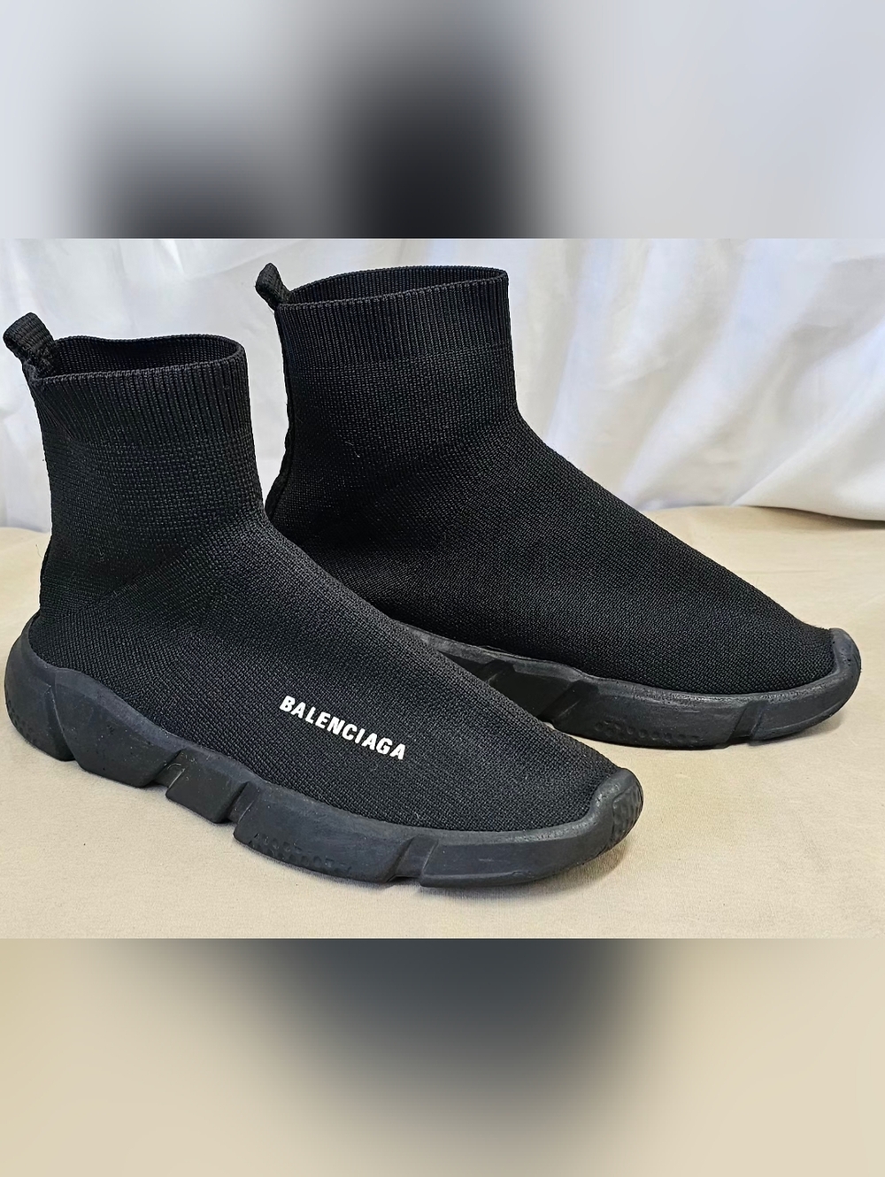 Balenciaga Speed Trainer Triple Black Sock Sneakers EU 37 US Women's 7 Men's 5